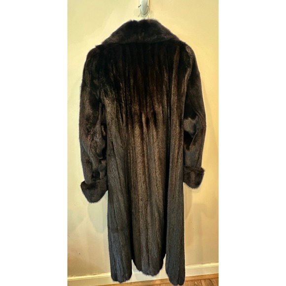 Lowenthal Black Glamour Mink Fur Coat Full Length Womens Elegant Luxury - Picture 5 of 6